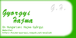 gyorgyi hajma business card