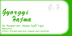 gyorgyi hajma business card